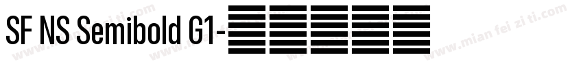 SF NS Semibold G1字体转换